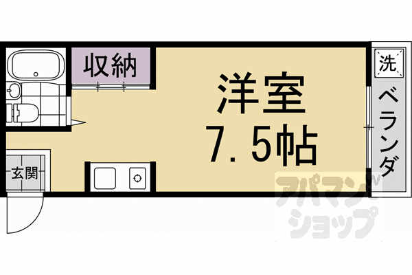 サンライフ88(1K/3階)の間取り写真