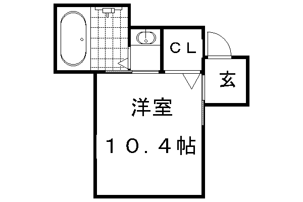 カーサミーア北白川(ワンルーム/2階)の間取り写真
