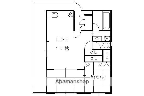 番匠マンション(2LDK/2階)の間取り写真
