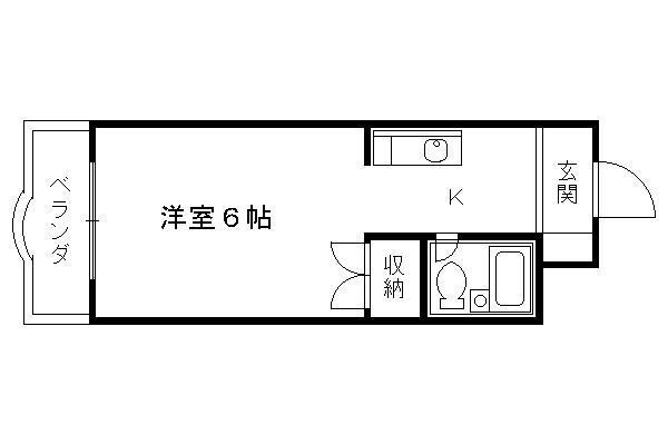 グレース五条(1K/3階)の間取り写真