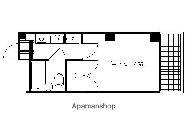 フォーブル末広(1K/4階)の間取り写真