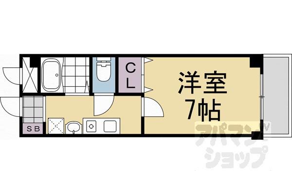 アルビーコート(1K/2階)の間取り写真