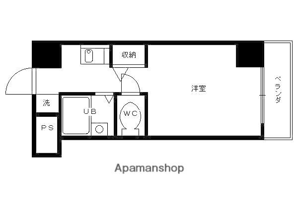ゴールドクレスト(1K/2階)の間取り写真