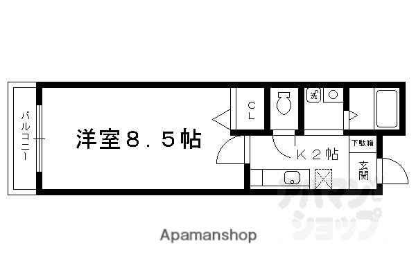 押おいけ(1K/1階)の間取り写真