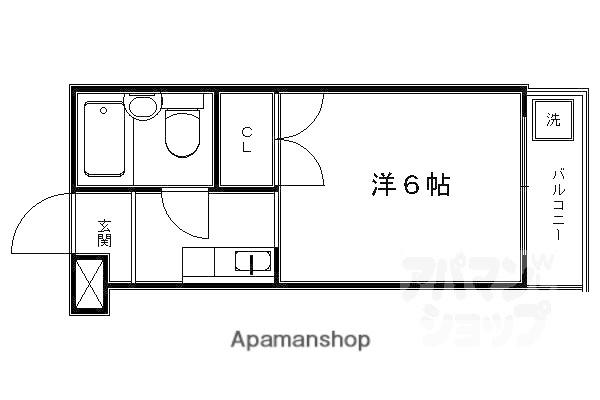 サーシャ西陣(1K/3階)の間取り写真