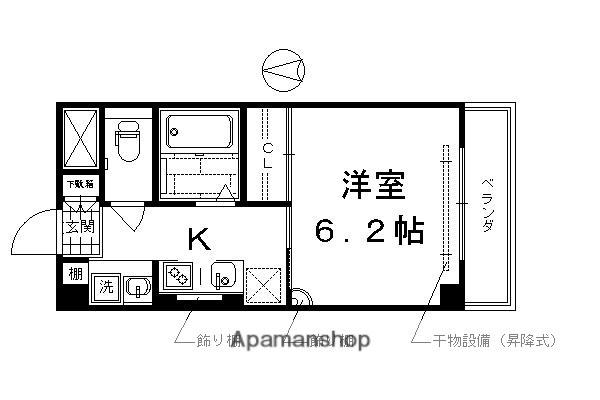 メゾンマロニエ(1K/2階)の間取り写真