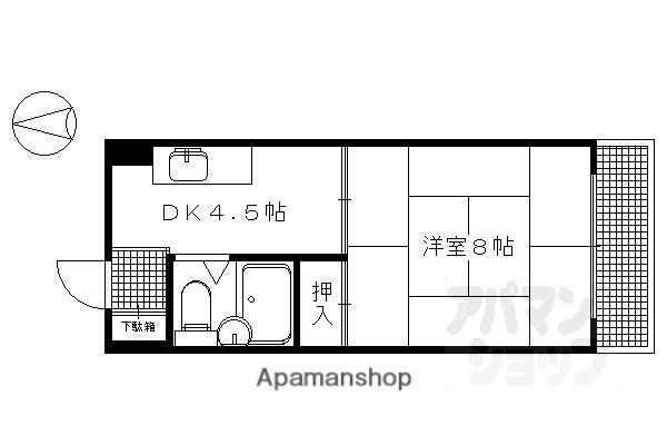 コーポサンプラザ(1DK/3階)の間取り写真