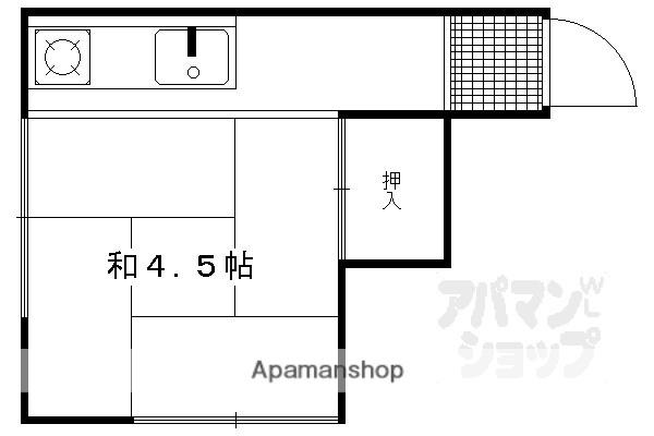 好川荘(ワンルーム/2階)の間取り写真