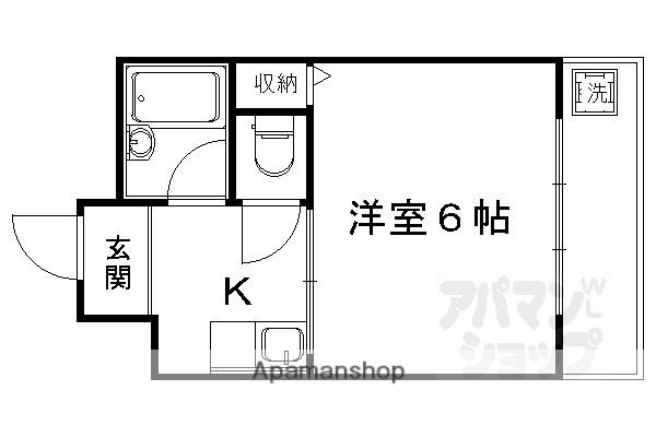 ピアレス多喜(1K/3階)の間取り写真