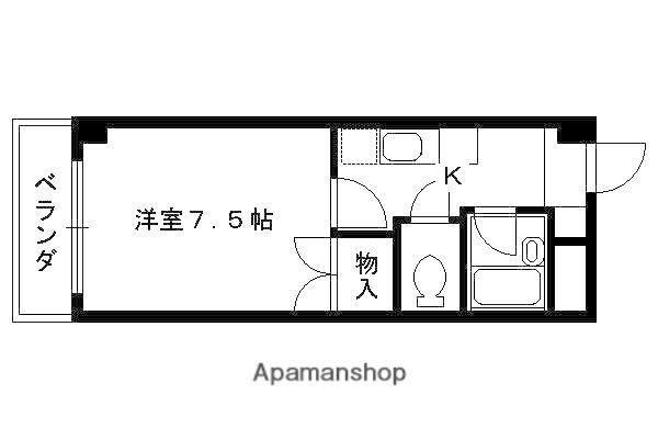コーポラスセヴィール(1K/4階)の間取り写真