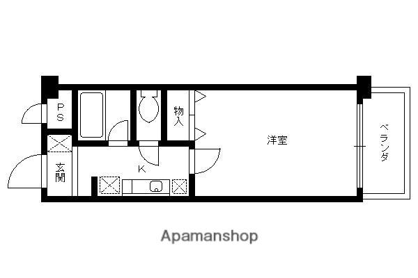 グリーンコートランザン(1K/3階)の間取り写真