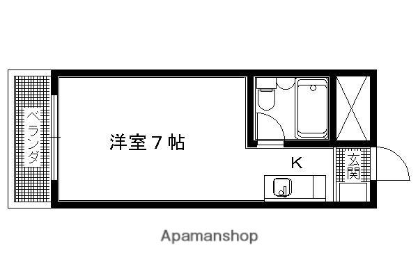 カプチーノ太秦(1K/4階)の間取り写真