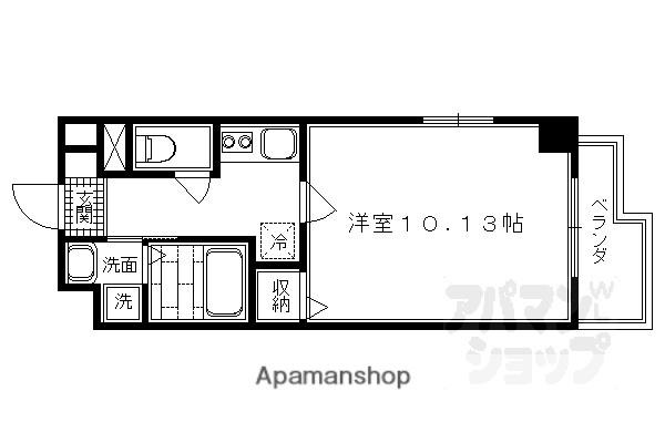 エターナル高辻(1K/3階)の間取り写真