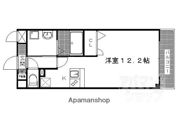 エスリード西小路御池(ワンルーム/2階)の間取り写真