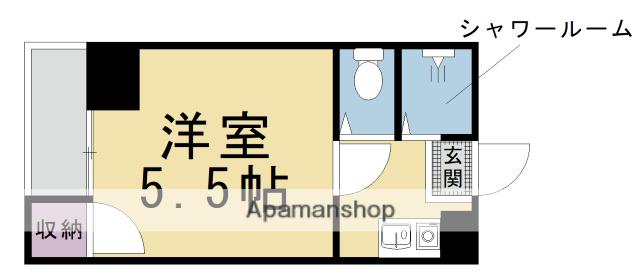 ヒューマンハイツ御室(1K/3階)の間取り写真