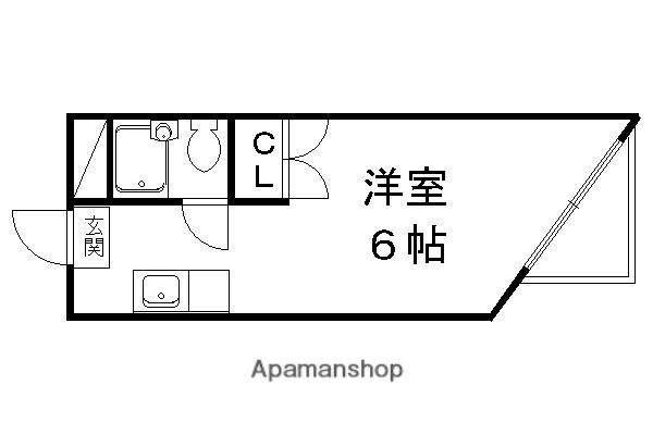フジキビル(1K/2階)の間取り写真