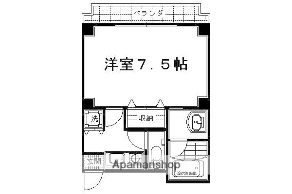 パサディーナ円町(1K/2階)の間取り写真
