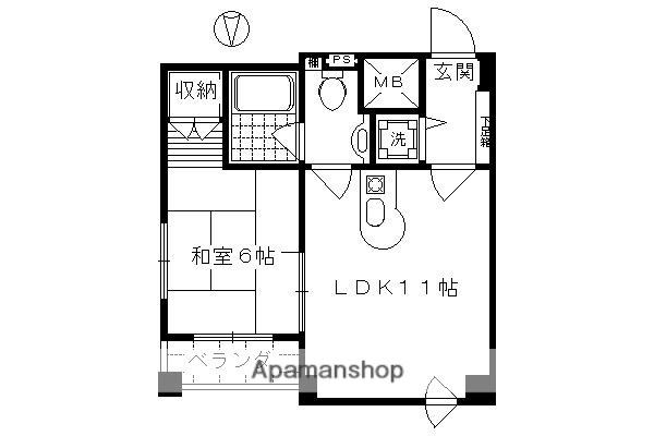 グラシオーズ芦刈山(1LDK/2階)の間取り写真