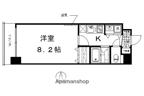 マジェスティ(1K/5階)の間取り写真