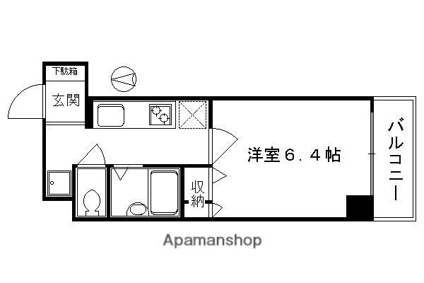 アヴニール御所南(1K/3階)の間取り写真