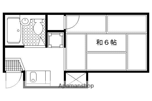 コーポ一乗寺(1K/2階)の間取り写真