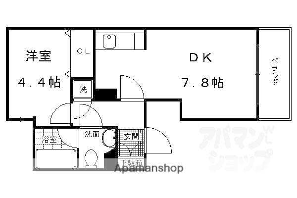 PARK SIDE MIBU ANNEX(1DK/1階)の間取り写真