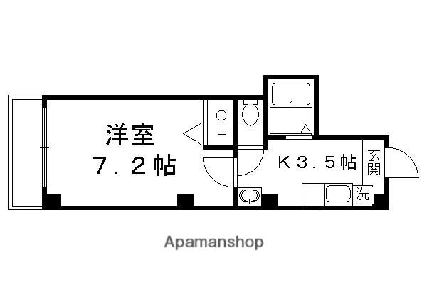 フィット21(1K/2階)の間取り写真
