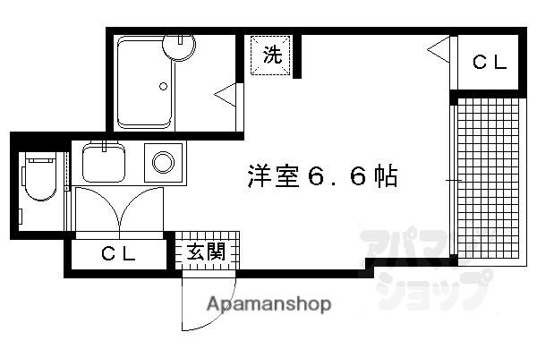 エスパスーY(ワンルーム/1階)の間取り写真