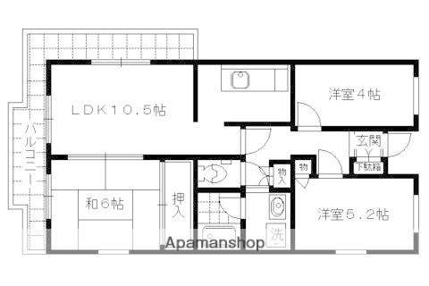 アートエレガンス(3LDK/4階)の間取り写真