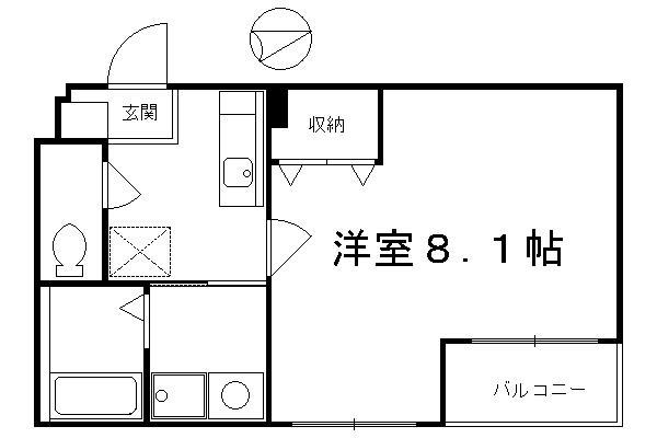 アルバ・フローレスタ(1K/1階)の間取り写真