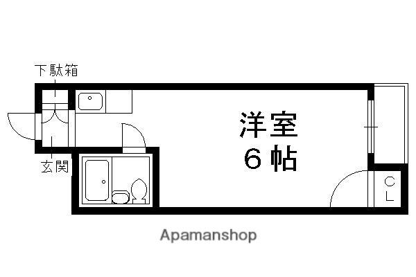 プチシャトー紫野(1K/2階)の間取り写真