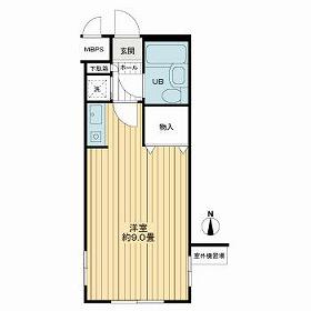 ライオンズマンション京都西洞院(ワンルーム/2階)の間取り写真