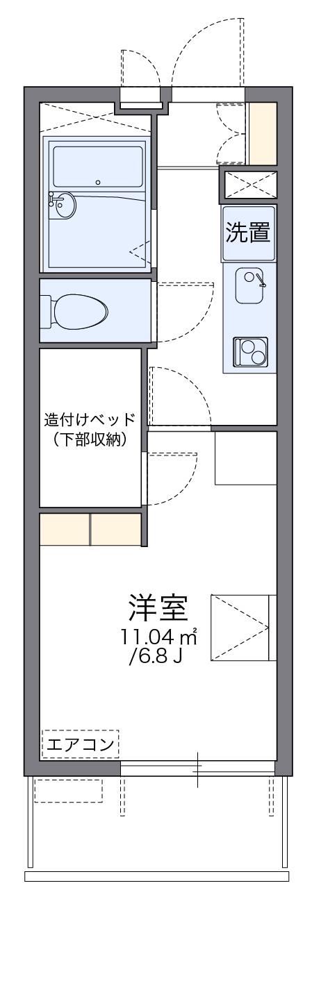 レオパレスSOARER3(1K/4階)の間取り写真