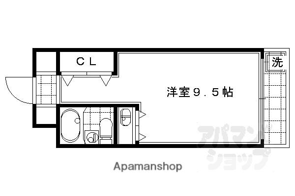 カサ・ロマ(ワンルーム/3階)の間取り写真
