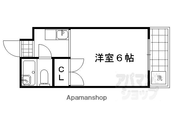 モンブランスギエ(1K/2階)の間取り写真