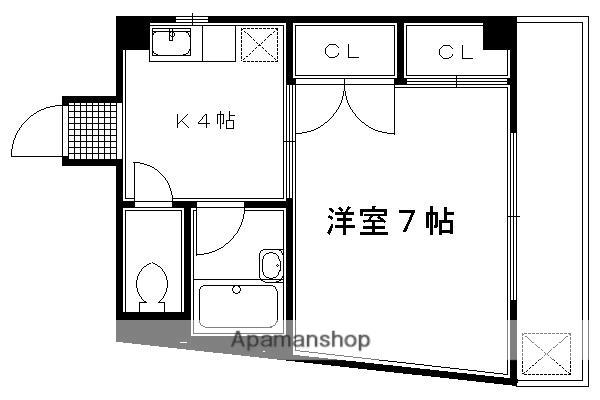 中原マンション(1K/3階)の間取り写真
