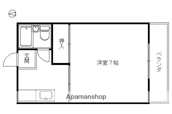 ハウスサンシャイン(1K/2階)の間取り写真