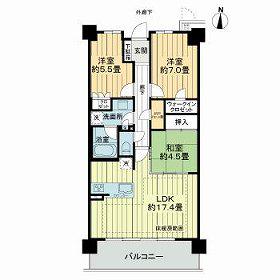 山陰本線 嵯峨嵐山駅 徒歩3分 5階建 築8年(3LDK/2階)の間取り写真