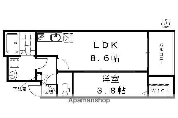 LITO(1LDK/2階)の間取り写真