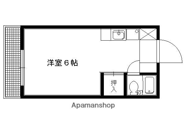 メゾンモナミ(1K/2階)の間取り写真