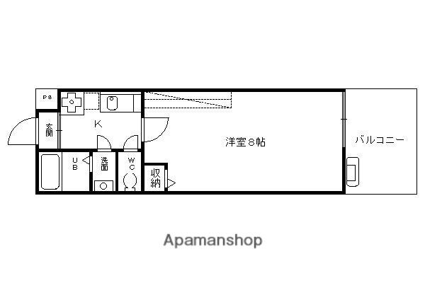 アークリード五条七本松(1K/1階)の間取り写真