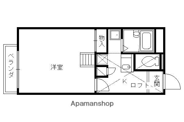 プレジール太秦(1K/2階)の間取り写真