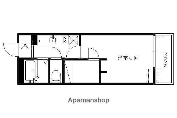 レオパレス衣笠(1K/3階)の間取り写真