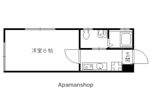 ブリエ丹波口(1K/2階)の間取り写真