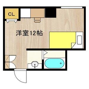 カーサミーア北白川(ワンルーム/2階)の間取り写真