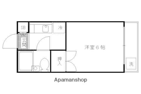 メゾン・ド・ジュネス(1K/2階)の間取り写真