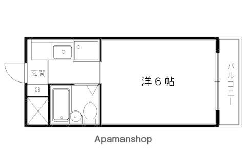 ロイヤルレジデンス生水(1K/2階)の間取り写真