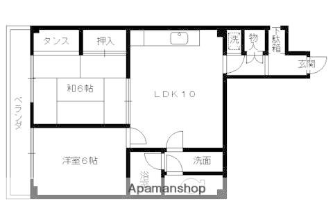 グレースコート堀川(2LDK/3階)の間取り写真