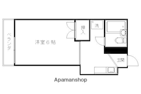 東上善寺町マンション(1DK/5階)の間取り写真