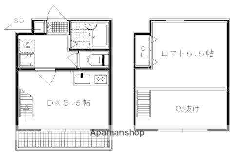 烏丸今出川ノースワン(1DK/3階)の間取り写真